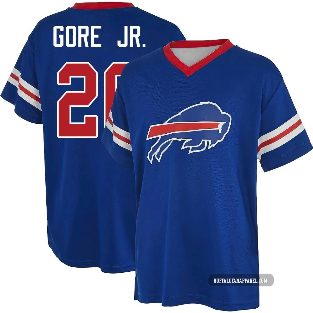 Frank Gore Jr. Buffalo Bills ＃20 Blue Youth Name & Number Game Day V-Neck T-Shirt