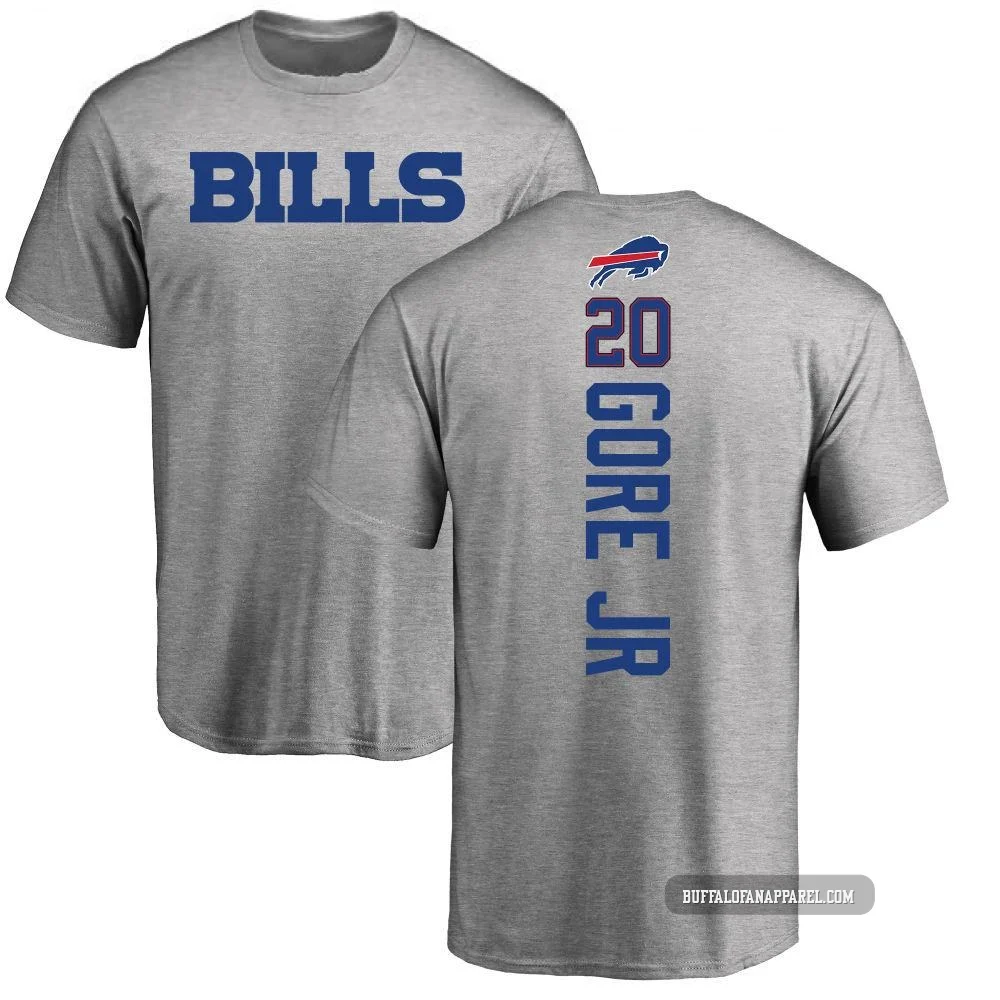 Frank Gore Jr. Buffalo Bills ＃20 Men's Pro Line Backer T-Shirt - Ash