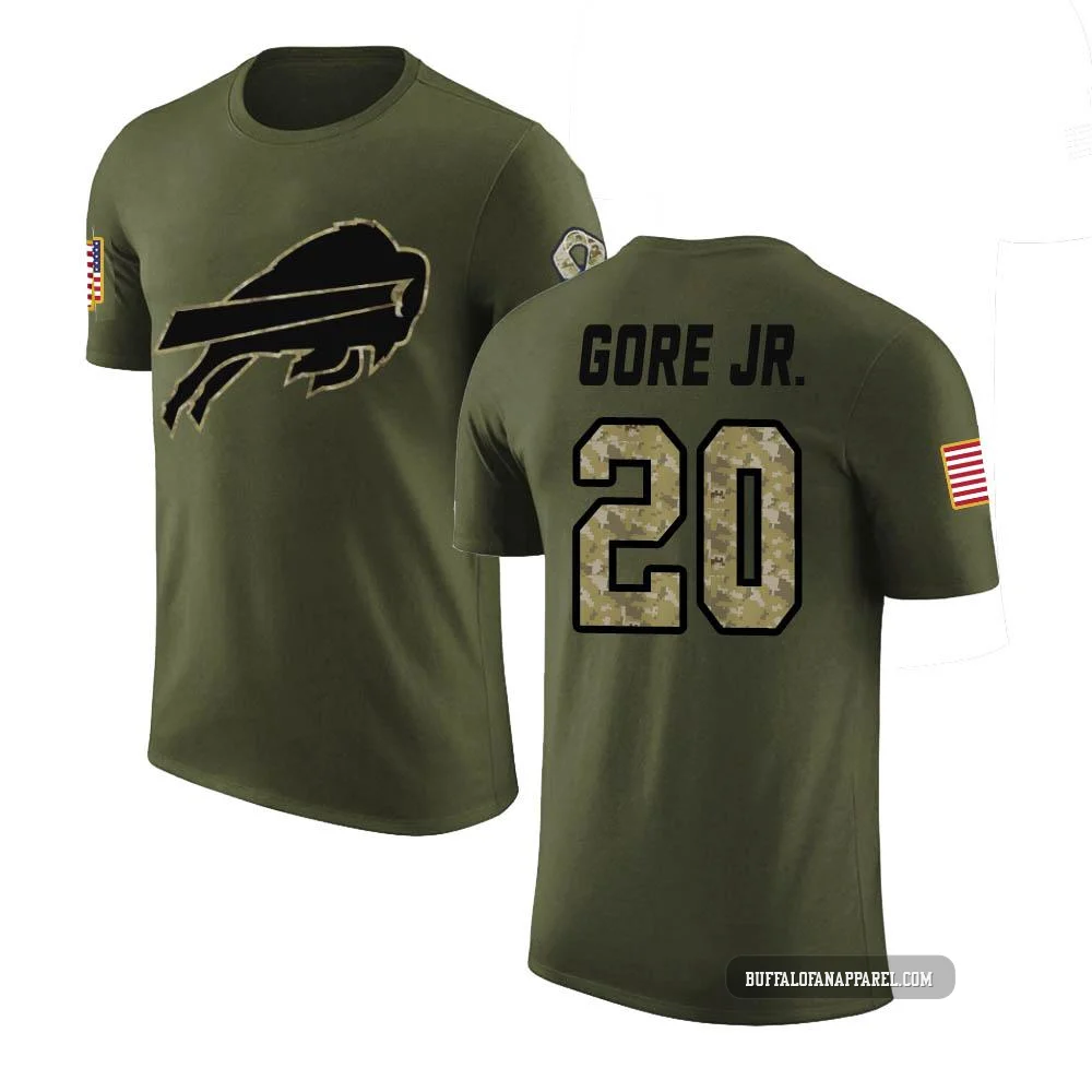Frank Gore Jr. Buffalo Bills ＃20 Olive Men's Legend Salute to Service T-Shirt