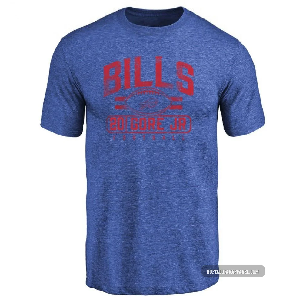 Frank Gore Jr. Buffalo Bills ＃20 Royal Men's Pro Line by Flanker Tri-Blend T-Shirt -