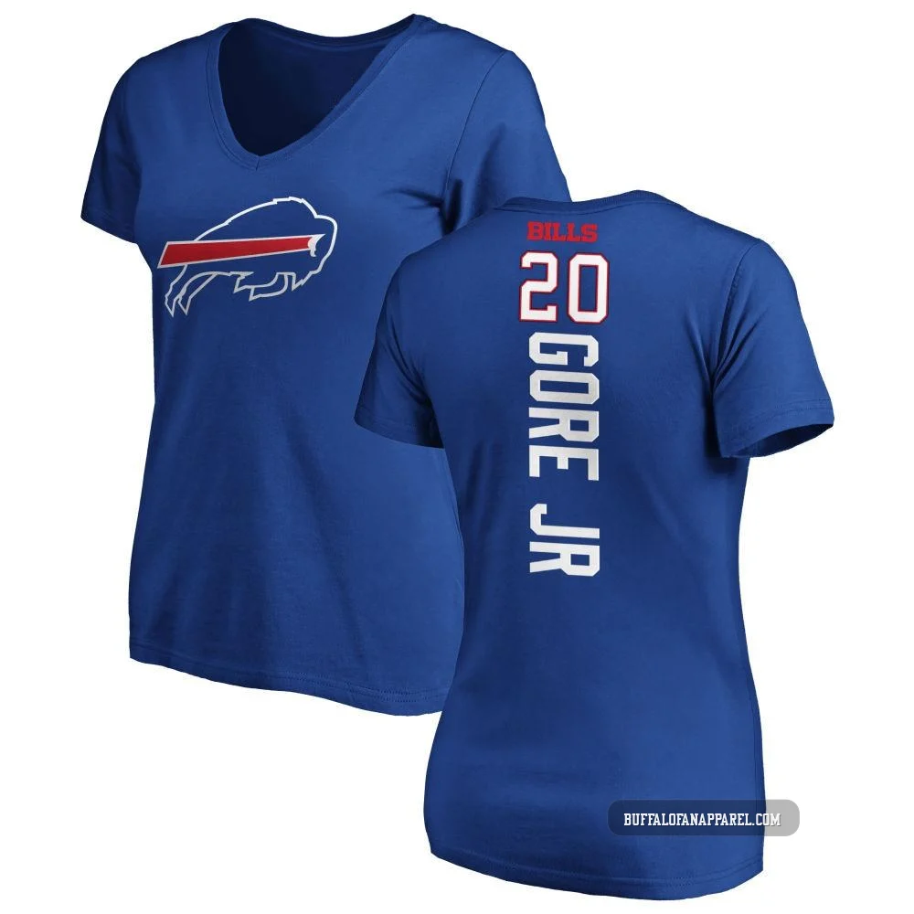 Frank Gore Jr. Buffalo Bills ＃20 Royal Women's Pro Line Backer Slim Fit T-Shirt -