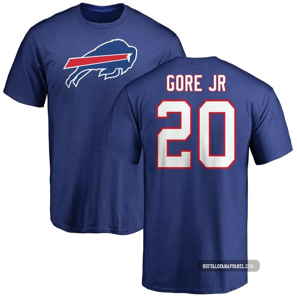 Frank Gore Jr. Buffalo Bills ＃20 Royal Youth Pro Line Name & Number Logo T-Shirt -